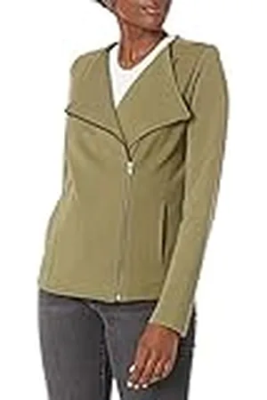 THE DROP @caralynmirand Chaqueta Motera de Punto de Manga Larga para Mujer, , M