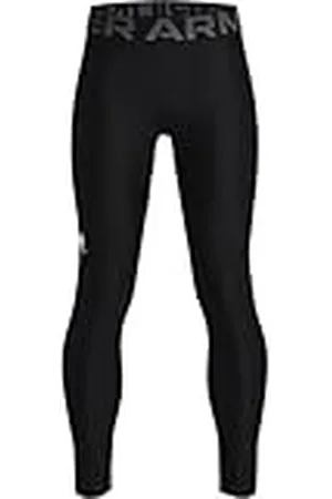 Under Armour UA HG Armour Leggings deportivos de compresión para niño, mallas de deporte para correr que alejan el sudor, color /blanco