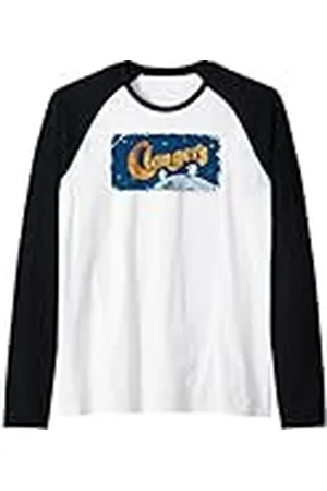 Clangers Logotipo de texto clásico retro de On The Moon Camiseta Manga Raglan