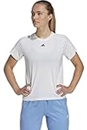 adidas Mujer AEROREADY Train Essentials Minimal Branding Crewneck Tee, White, M