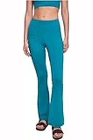 Urban classics Ladies Recycled High Waist Flared Leggings, Pantalones Mujer,