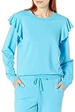 THE DROP Ruby Sudadera Elástica Supersuave con Volantes en los Hombros para Mujer, , XXS
