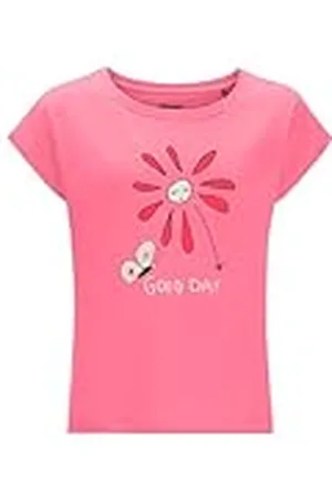 Jack Wolfskin Good Day T G Camiseta de Manga Corta, Niñas, Lemonada Rosa, 92 cm