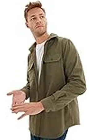 Trendyol Camisa de Corte Regular para Hombre, Color Camiseta, S