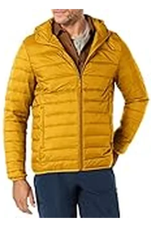 Amazon Chaqueta Acolchada con Capucha, Plegable, Ligera y Resistente a la Lluvia Hombre, , XXL