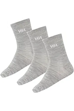 Helly Hansen Kids Unisex K Wool Sock Basic 3Pk, Melange, 23-25