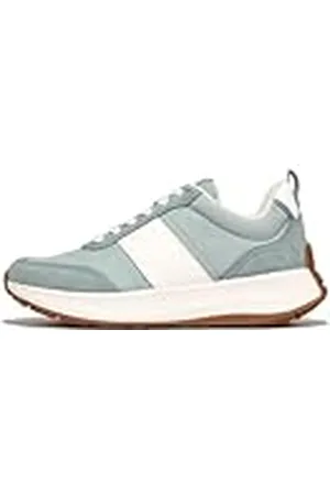 FitFlop F-Mode Flow-Zapatillas Planas de Tela, Gamuza, Cuero, Zapato Mujer, , 37 EU