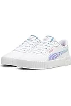 PUMA Carina 2.0 Deep Dive Jr, Sneaker, White-Blue Skies-Fast Pink, 36 EU