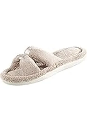 Isotoner Pantuflas Signature X-Slide para mujer, ribete de satén con espuma viscoelástica, , 6.5-7