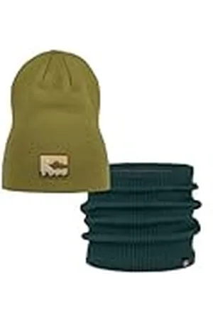 Buff ® Dúo Pack Street Knitted Gorro Lilon Long Moss y Knitted & Fleece Braga de Cuello Renvi Silversage Talla única Adulto