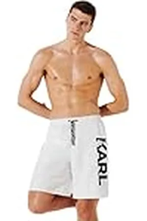 Karl Lagerfeld Logo Long Boardshorts Pantalones Cortos Largos con Logotipo de Karl, , M para Hombre