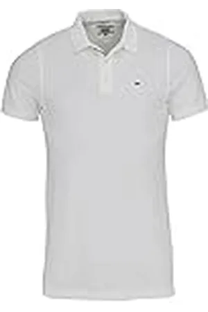Tommy Hilfiger Piqué P Camiseta Polo con Cierre de 3 Botones, Blanco , XS para Hombre