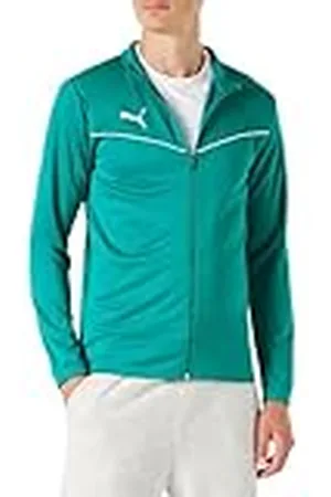 PUMA TeamRISE Training Poly Jacket Chaqueta De Entrenamiento, Hombre, Verde (Pepper Green White), 3XL