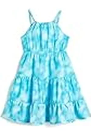 Koton Midi Dress Strappy Tie-Dye Patterned Tiered, Vestidos