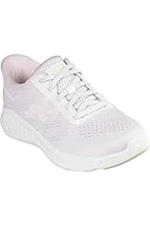 Skechers Go Walk Now, Zapatillas Mujer, Blanco, Rosa, 42 EU