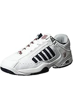 K-Swiss Defier Rs - Zapatillas de tenis Hombre, color blanco - white (white/dressblue/fieryred 164), talla 44 EU
