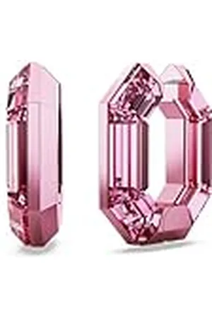 Swarovski Pendientes de aro Lucent, Forma octagonal, Pequeños, Rosas