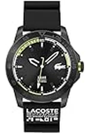 Lacoste Reloj Analógico de Cuarzo para Hombre Colección Regatta con Correa de Silicona Negra - 2011203