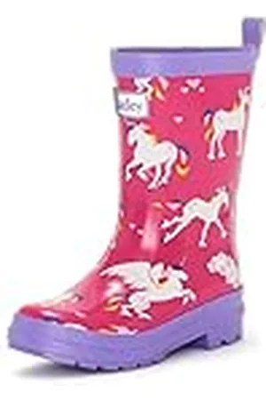 Hatley Regenstiefel Printed Wellington Rain Boot, Botas de Lluvia Bebé-Niñas, Einhörner-Rainbow Unicorns, 20 EU