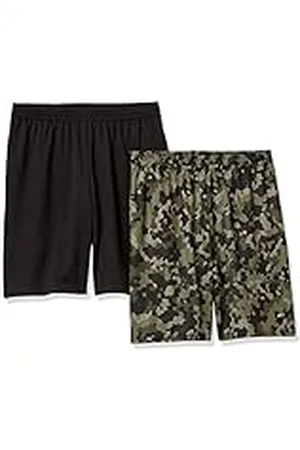 Amazon Pantalón Corto Holgado, técnico y de Estilo Deportivo (Disponible en Tallas Grandes y Largos Especiales) Hombre, Pack de 2, , L