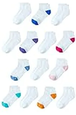 Amazon Calcetines Tobilleros de algodón Unisex Niño, 14 Pares, , 2-3 años