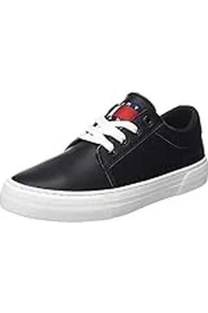 Tommy Hilfiger Mujer Sneaker vulcanizada Lace Up Zapatillas, (Black), 37 EU