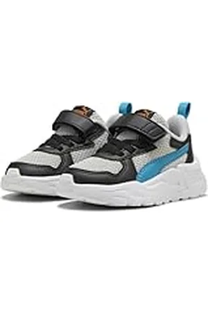 PUMA Trinity Lite AC+ INF, Zapatillas Unisex niños, Cool Light Gray-Tropical Blue Black, 27 EU