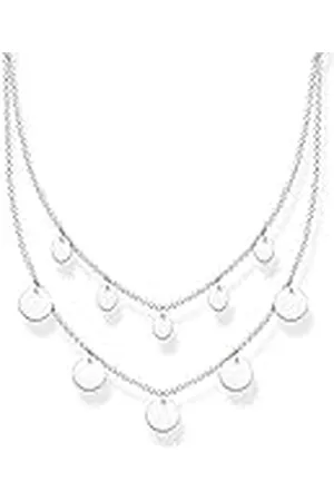 Thomas Sabo Collar para mujer con monedas de de ley 925, 40-45 cm de longitud, 45 cm, esterlina, No aplicable