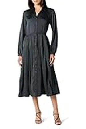 THE DROP Drop Waist Shirt Dress Camisa de Vestir, Limo elástico, S