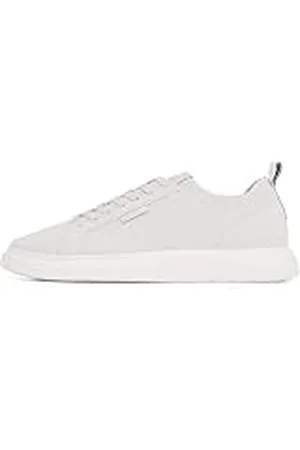 Tommy Hilfiger Sneaker con suela vulcanizada Hombre Light Knit Seasonal elegante, Blanco (Alabaster), 41