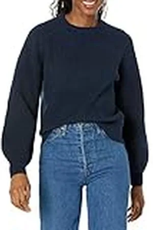 Amazon Jersey acanalado con cuello redondo Mujer, , XXL
