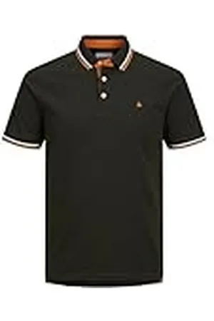 JACK & JONES Camisa Polo Ajustada Hombre JJEPAULOS Lisa Verano Manga Corta Algodón Piqué Talla Grande., Color: , Size:6XL