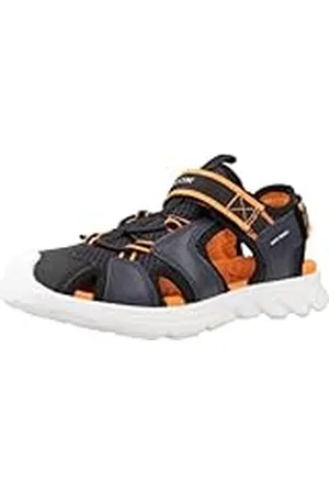 Geox J Sandal Airadyum Bo, Sandalia Hombre, Navy Orange, 38 EU
