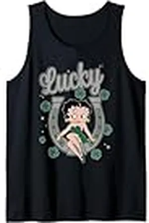 Betty Boop Herradura de la suerte con clavos de olor del día de San Patricio Camiseta sin Mangas