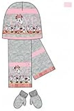 Disney Minnie Gorrobufandamanoplaglitter-2col Gorro, Juventud Unisex, , Talla Única