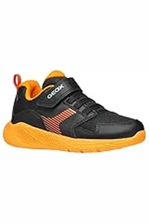 Geox J SPRINTYE Boy A, Zapatillas, Black/Orange, 32 EU