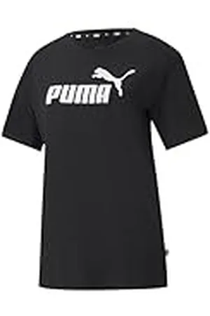 PUMA ESS Logo Boyfriend tee Camiseta, Mujer, Black, S