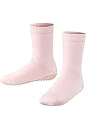 Falke Catspads K HP algodón lana puños en la suela 1 par, Calcetines para casa Unisex niños, Rosa (Powder Rose 8900), 23-26