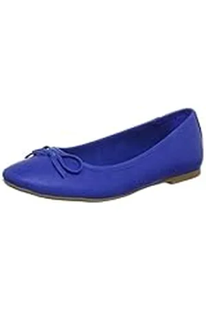 QS by s.Oliver Casual - Bailarinas de Material sintético Mujer, Color Azul, Talla 37