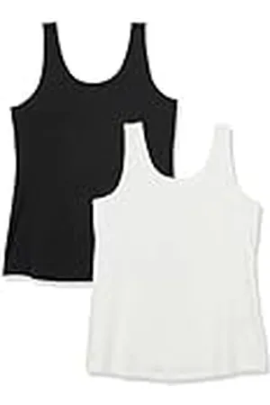 Amazon Camiseta de tirantes de talla grande Mujer, Pack de 2, , XL Grande