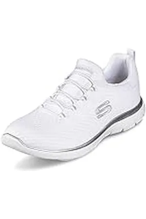 Skechers Summits Fast Attraction, Slip on Mujer, White/Silver, 38 EU