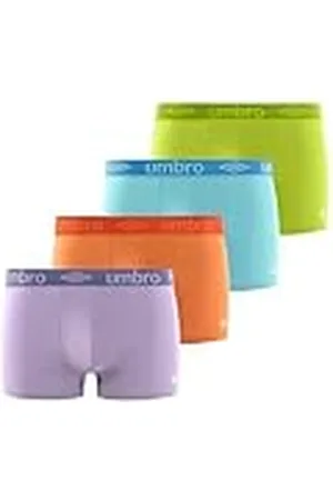 Umbro Boxer Hombre 100% Algodón, Calzoncillos Hombre, Piel Sensible y Anti-Irritación (Juego de 4), , M