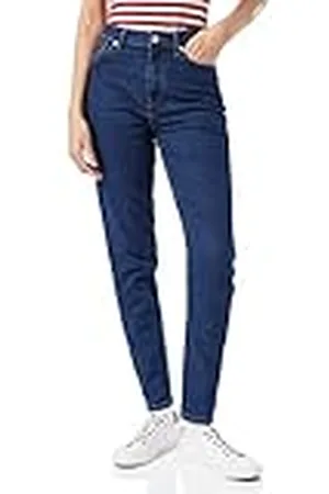 Tommy Hilfiger Pantalón Vaquero de para Mujer Gramercy Tapered Hw A Isla con Stretch, Azul (Isla), W30/L32