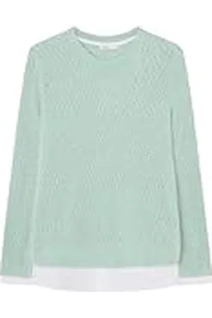 Springfield SPRINGFILED, Mujer, Camiseta Bimateria Chenilla, Green, M