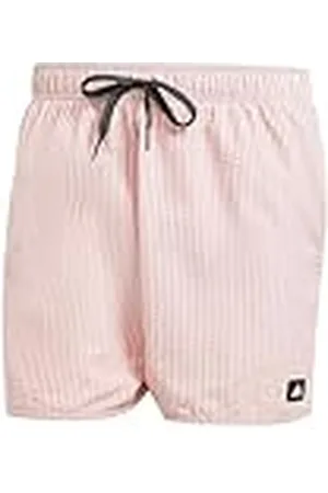 adidas Stripey Classics Swim Shorts Short Length Traje de baño de una Pieza, Hombre, Multicolor (Preloved Crimson/White), XS