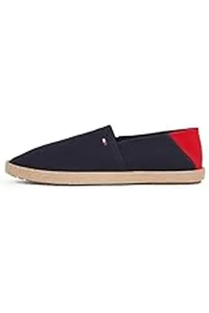 Tommy Hilfiger Alpargatas Hombre Core Textile con logotipo, Azul (Desert Sky), 46