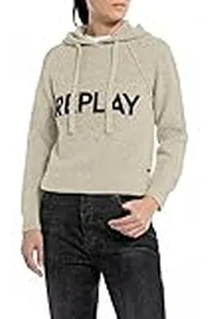 Replay DK3560.000.G22726, Sudadera con capucha Mujer, Gris , XS