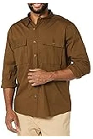 Amazon Camisa utilitaria de Manga Larga con Dos Bolsillos y Corte estándar (Previamente Goodthreads) Hombre, , XS
