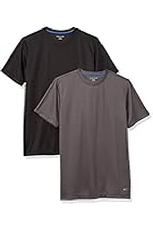 Amazon Camiseta Técnica, Rendimiento Deportivo (Disponible en Tallas Grandes y Largos Especiales) Hombre, Pack de 2, , L
