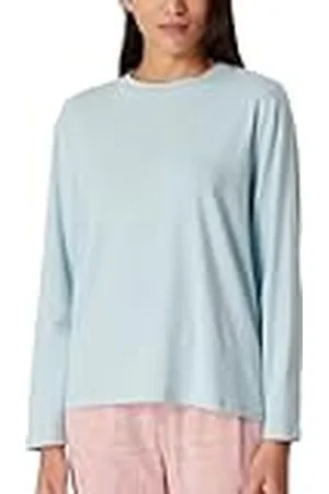 Schiesser Camiseta de Dormir de Manga Larga de algodón – Mix + Relax Pijama, , 44 para Mujer